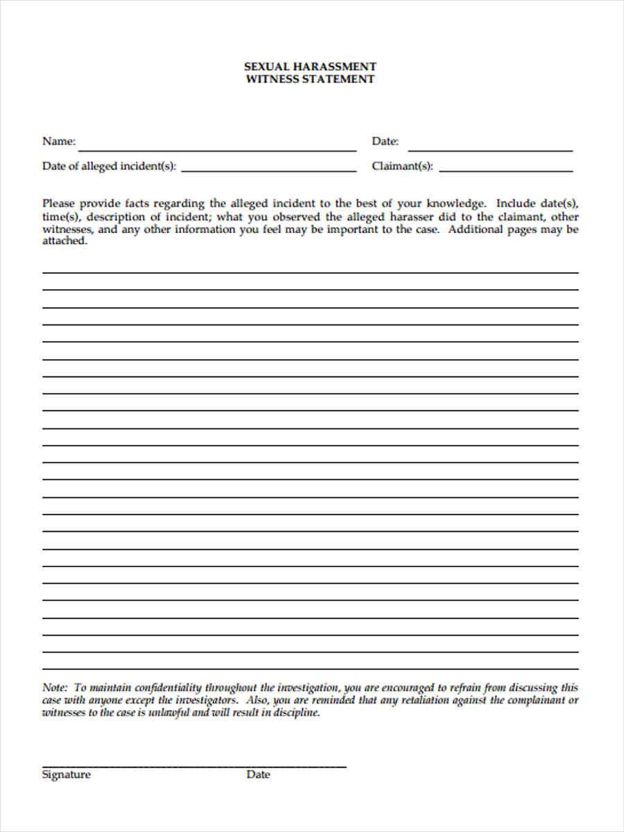 Blank Witness Statement – Horizonconsulting.co Intended For Expert Witness Report Template