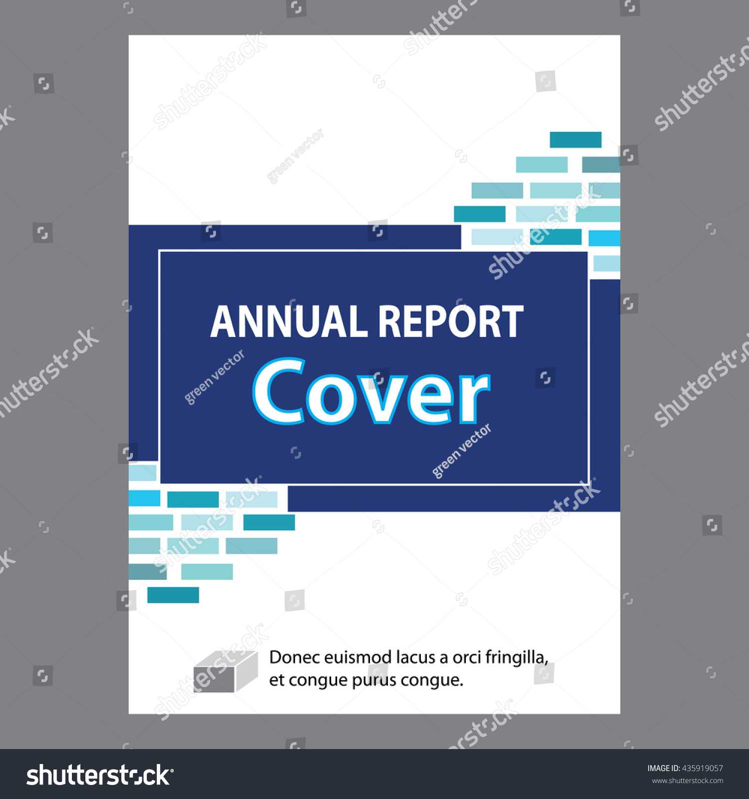 Blue Annual Report Title Page Sample Stock Vector (Royalty Inside Cover Page For Annual Report Template