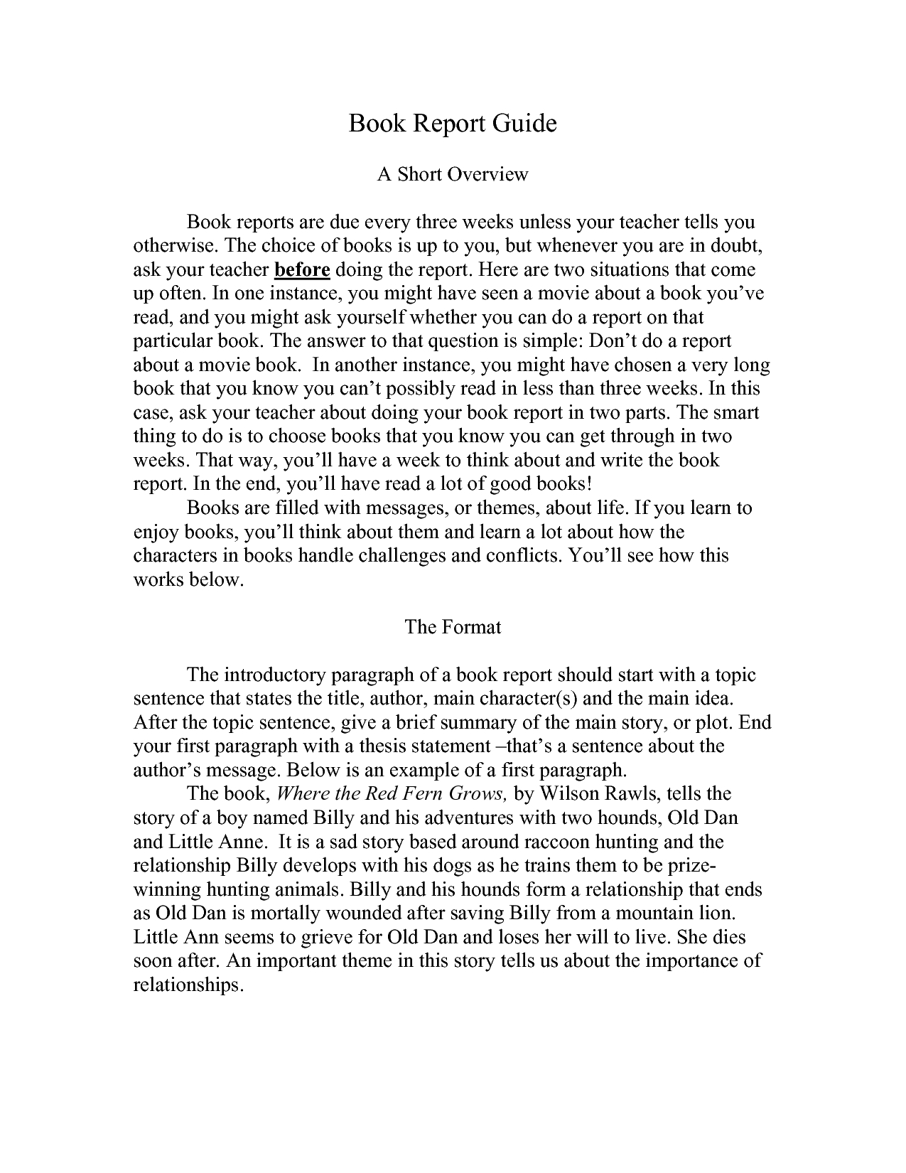 Book Report Example College Best Photos Of Format Printable With College Book Report Template