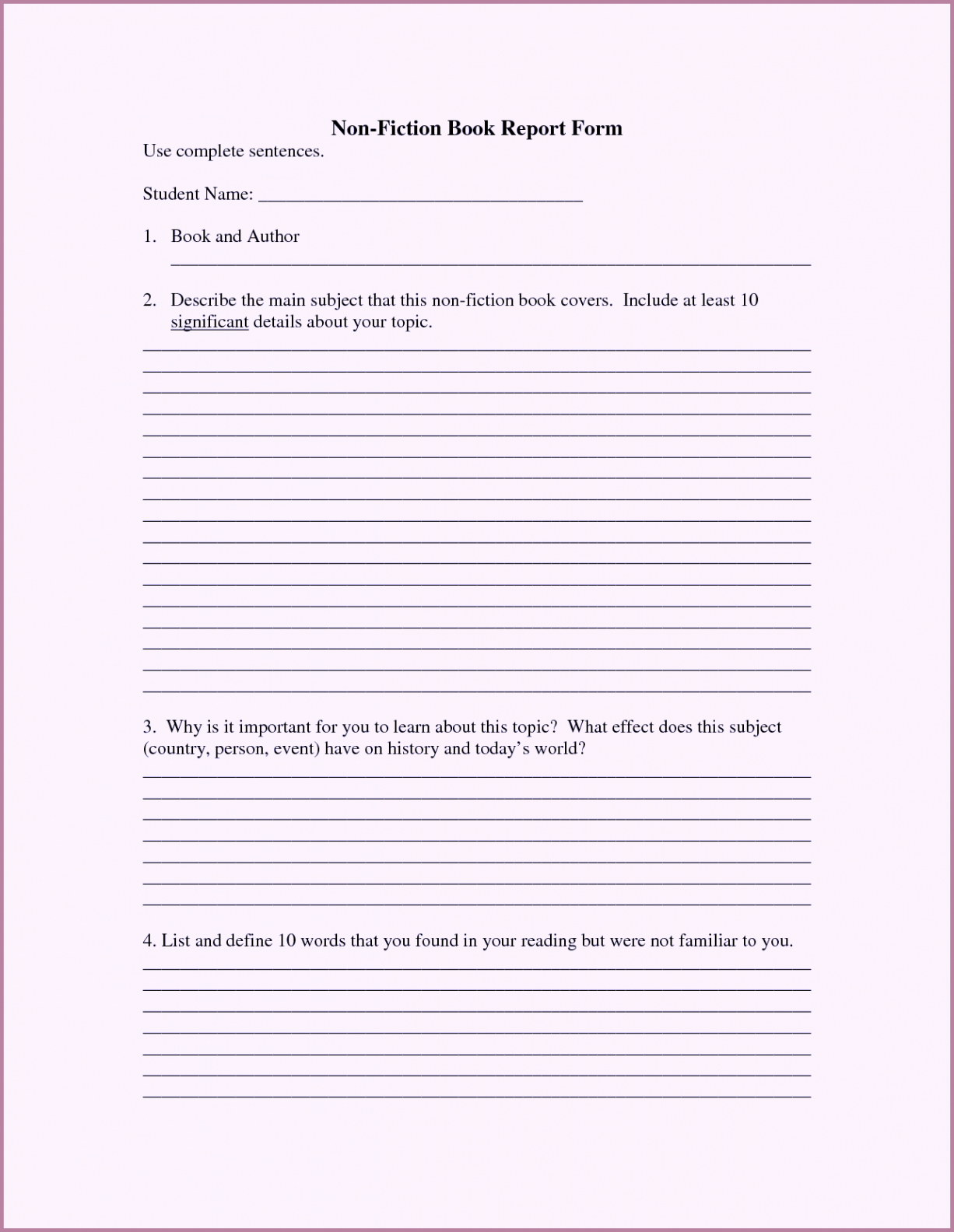 Book Report Grade 5 – Term Paper Example January 2020 In Middle School Book Report Template