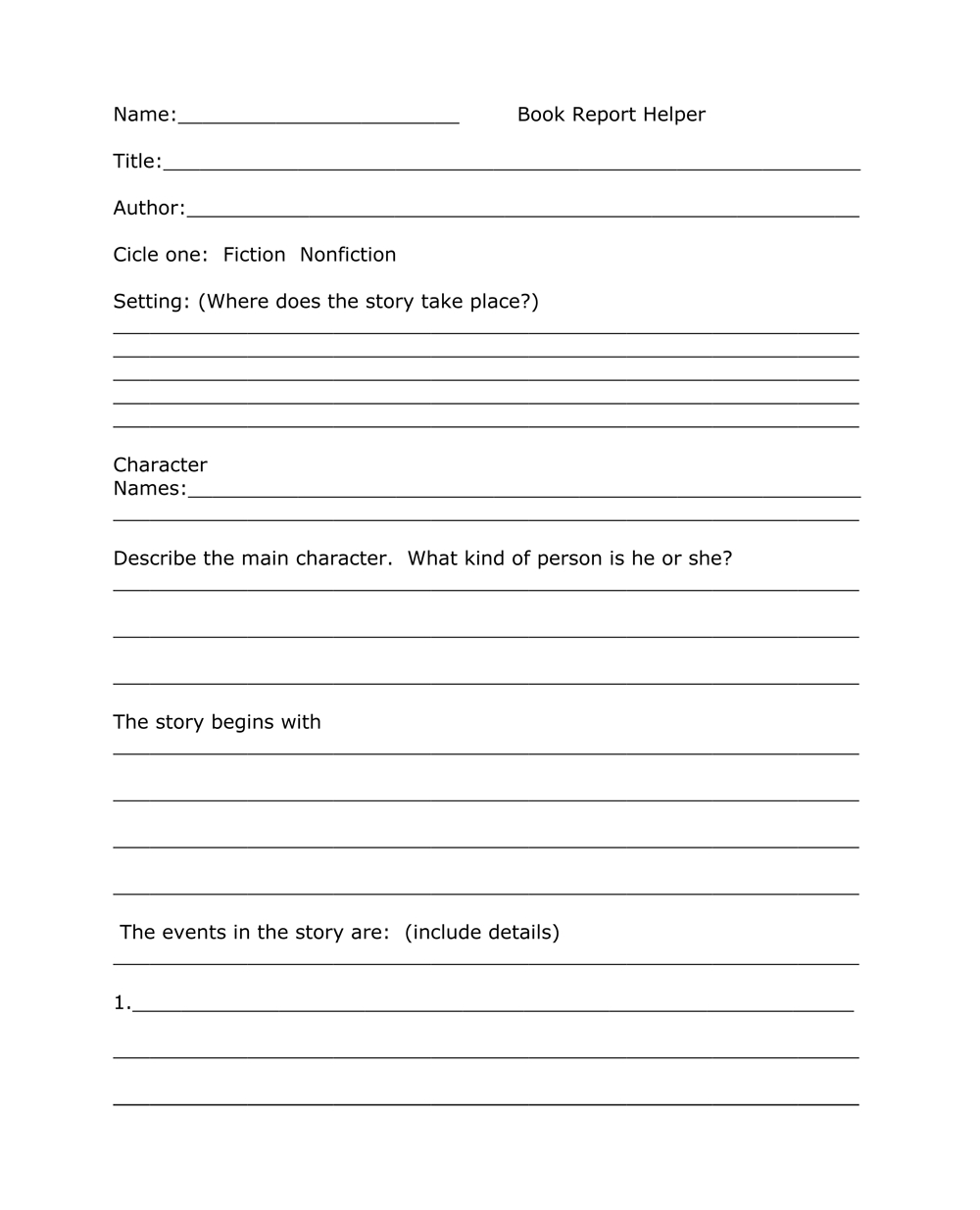 Book Report Templates From Custom Writing Service Intended For Story Report Template