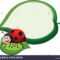 Border Template With Ladybug On Leaf Illustration Stock With Regard To Blank Ladybug Template