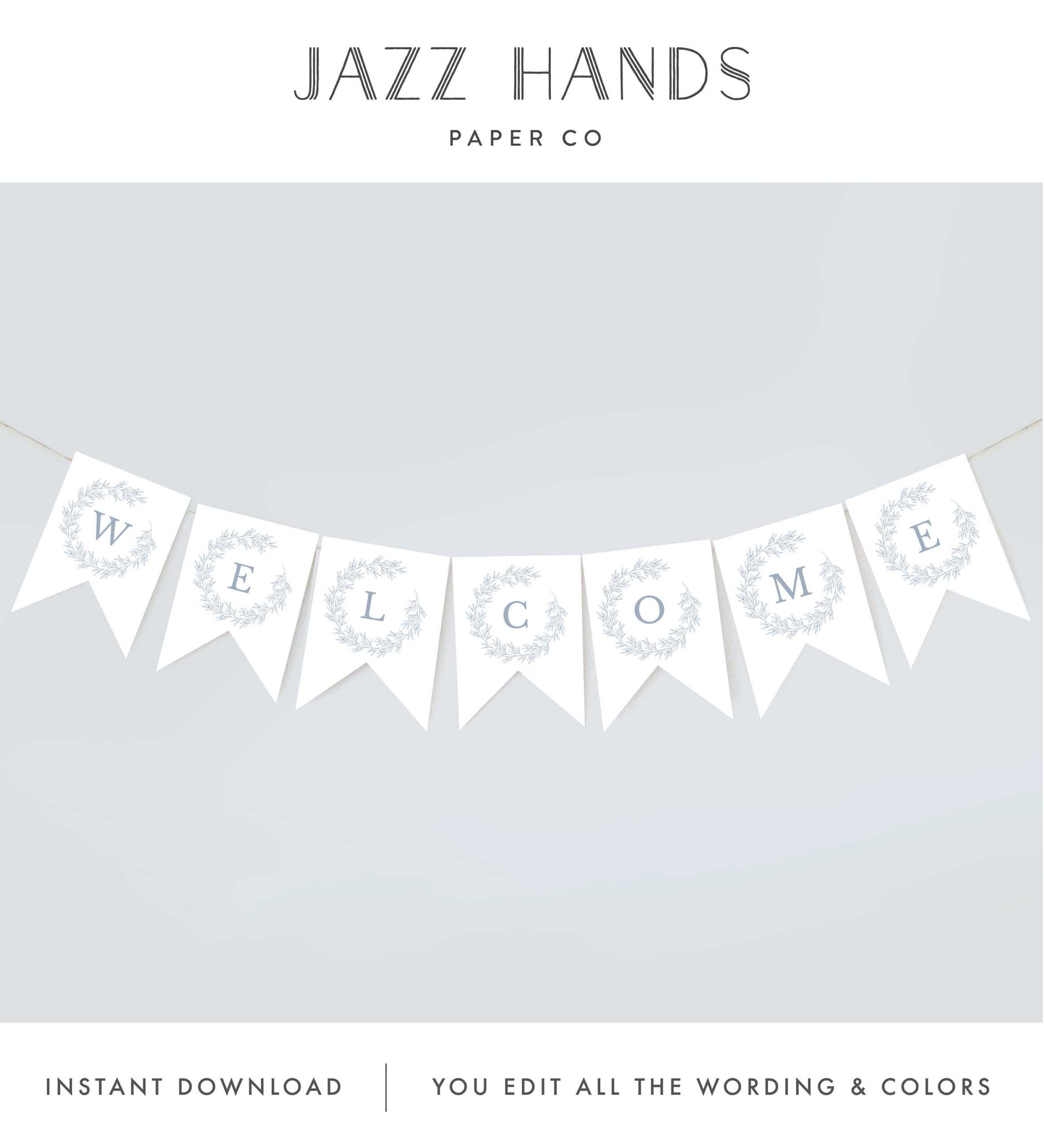 Boy Baby Shower Banner Template, Welcome Banner Shower Decor With Baby Shower Banner Template