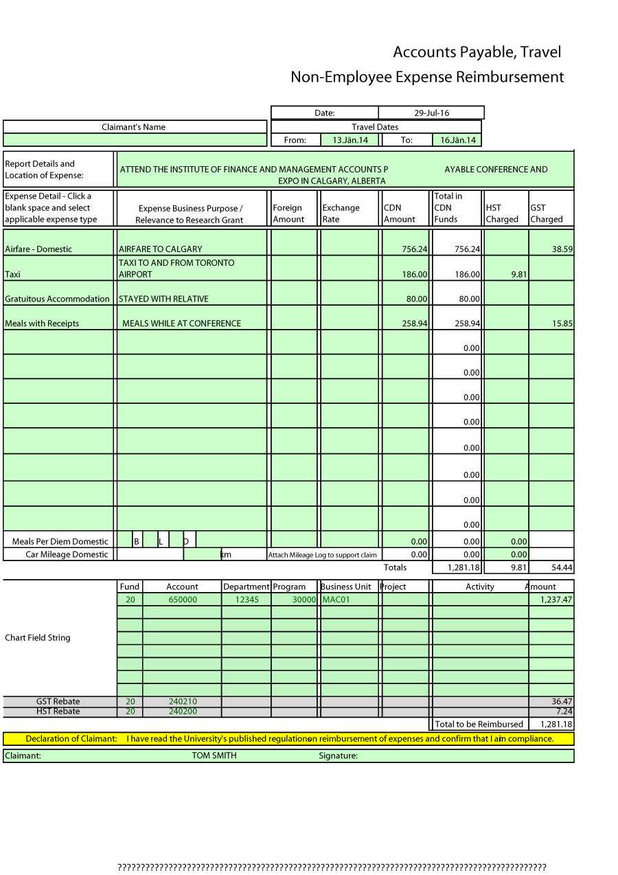 Business Expense Report Template Free – Horizonconsulting.co Inside Expense Report Template Xls