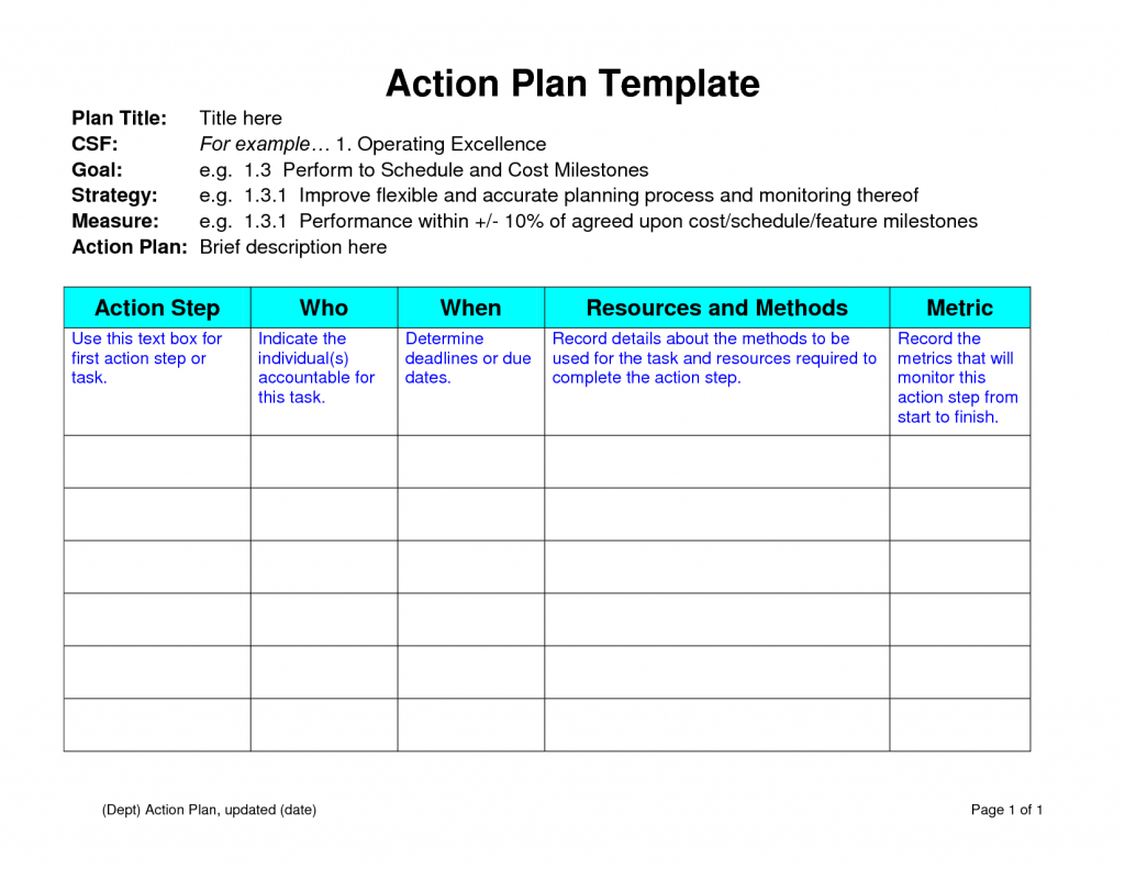 Business Plans Microsoft Word Action Plan Template Sample Intended For Hours Of Operation Template Microsoft Word