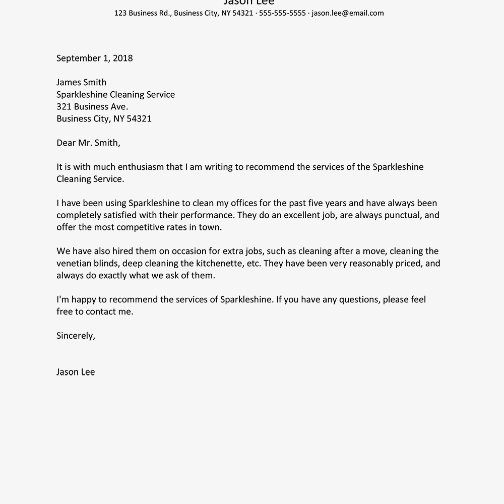 Business Reference Letter Examples Inside Business Reference Template Word