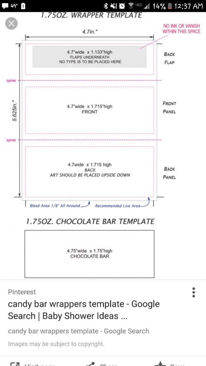 Candy Bar Wrapper Template Chocolate With Peanut Mock Up For In Free Blank Candy Bar Wrapper Template
