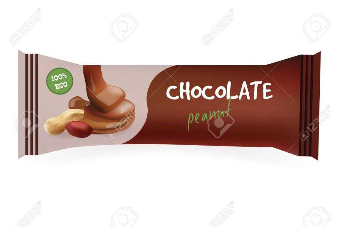 Candy Bar Wrapper Template Chocolate With Peanut Mock Up For Inside Blank Candy Bar Wrapper Template