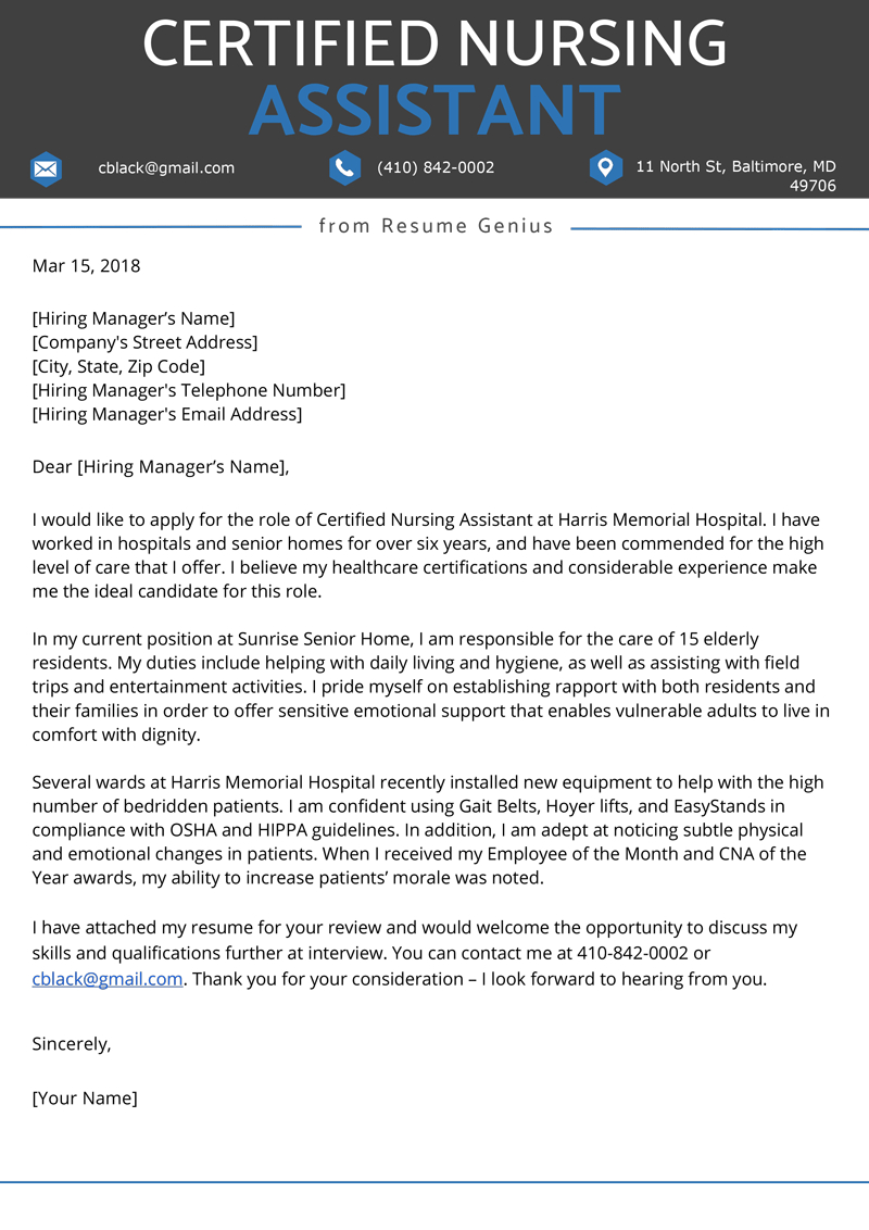 Cna Cover Letter Sample – Horizonconsulting.co Intended For Nursing Assistant Report Sheet Templates