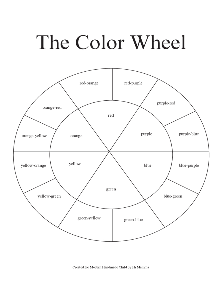 Color Wheel Chart Template – 3 Free Templates In Pdf, Word Within Blank Color Wheel Template