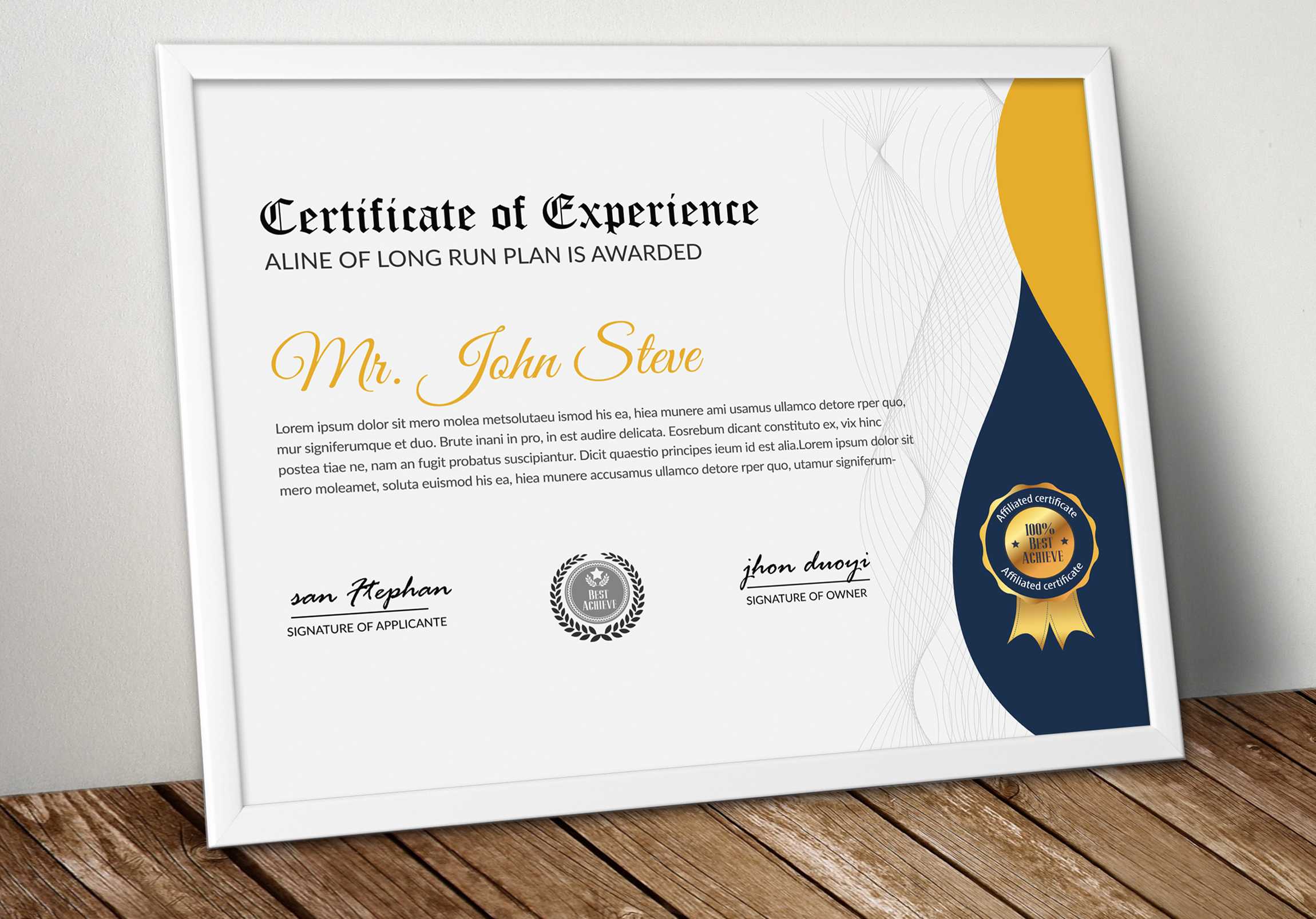 Company Certificate Word Template – Vsual With Regard To Professional Certificate Templates For Word