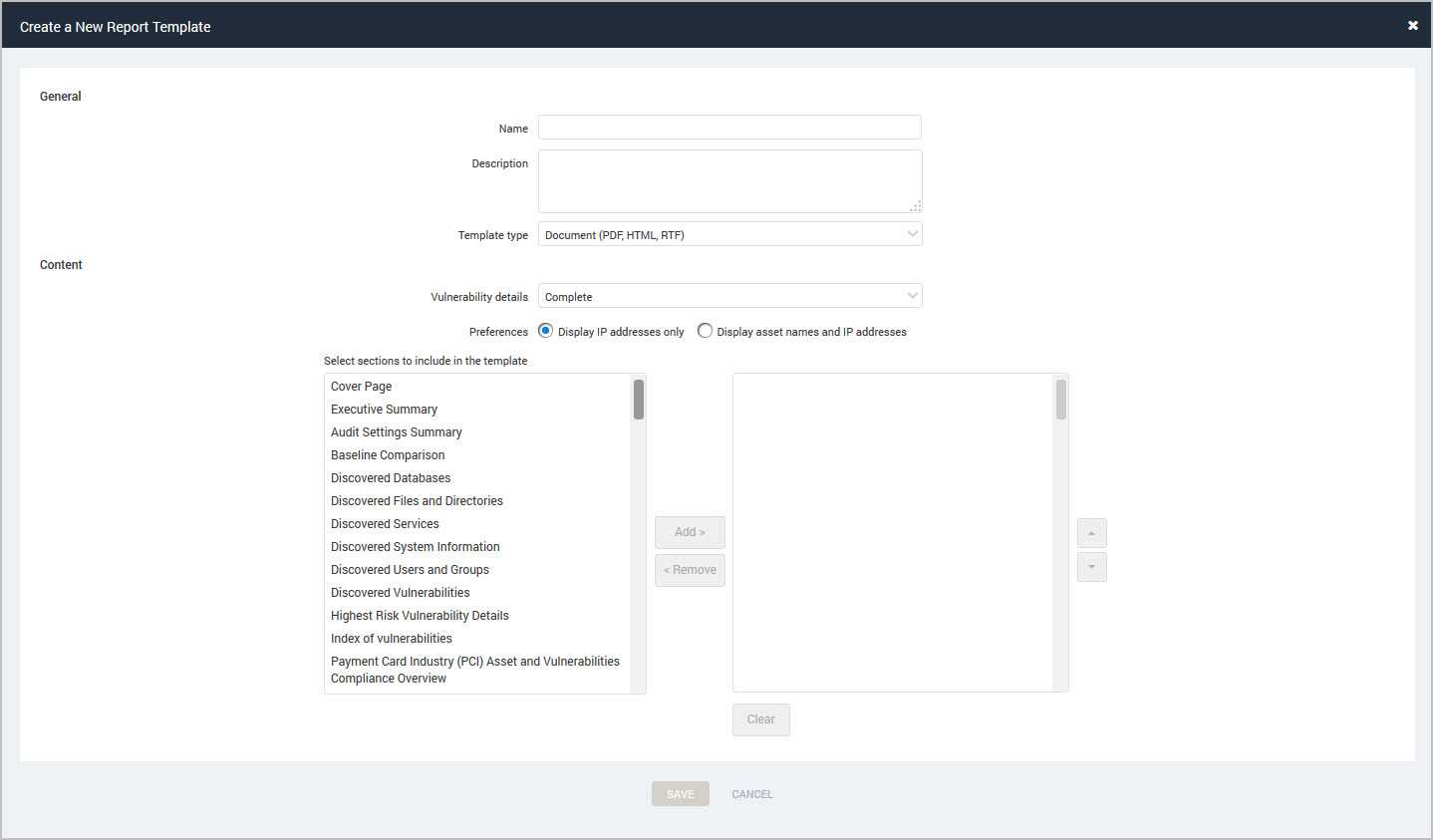 Configuring Custom Report Templates In Baseline Report Template