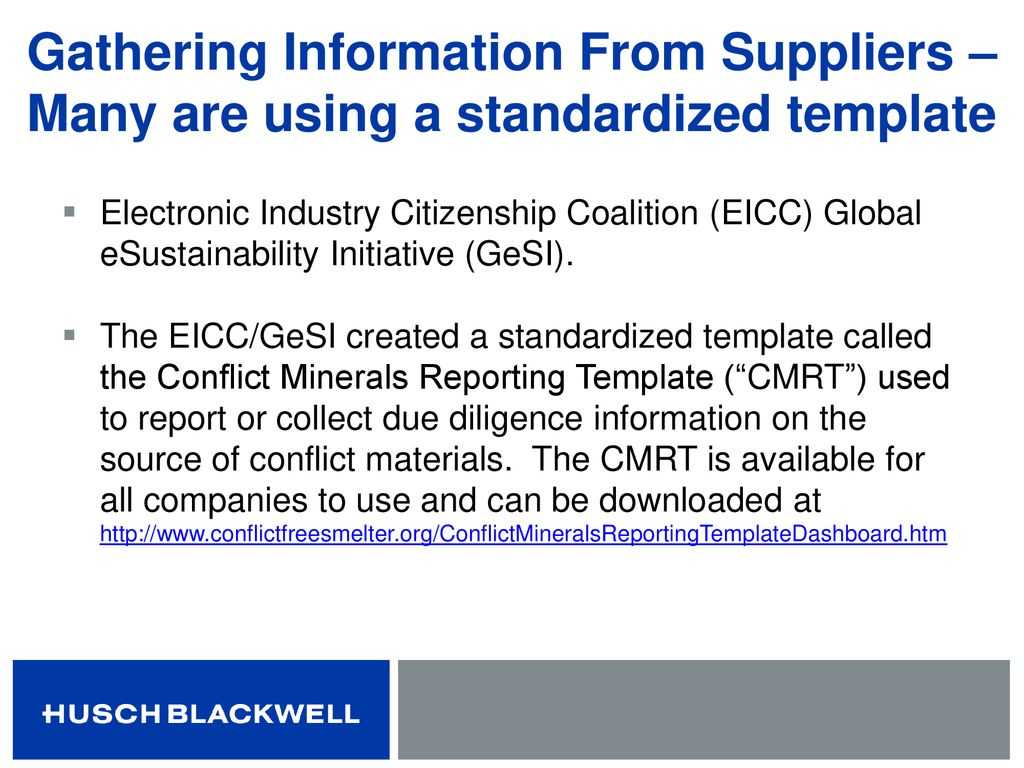 Conflict Minerals: Not Just For Public Companies – What Throughout Eicc Conflict Minerals Reporting Template