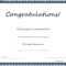 Congratulation Certificate Template – Horizonconsulting.co Regarding Congratulations Certificate Word Template