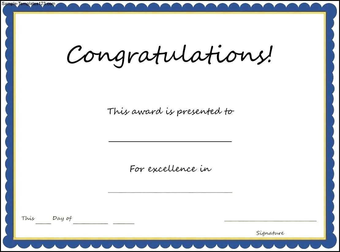 Congratulation Certificate Template – Horizonconsulting.co Regarding Congratulations Certificate Word Template