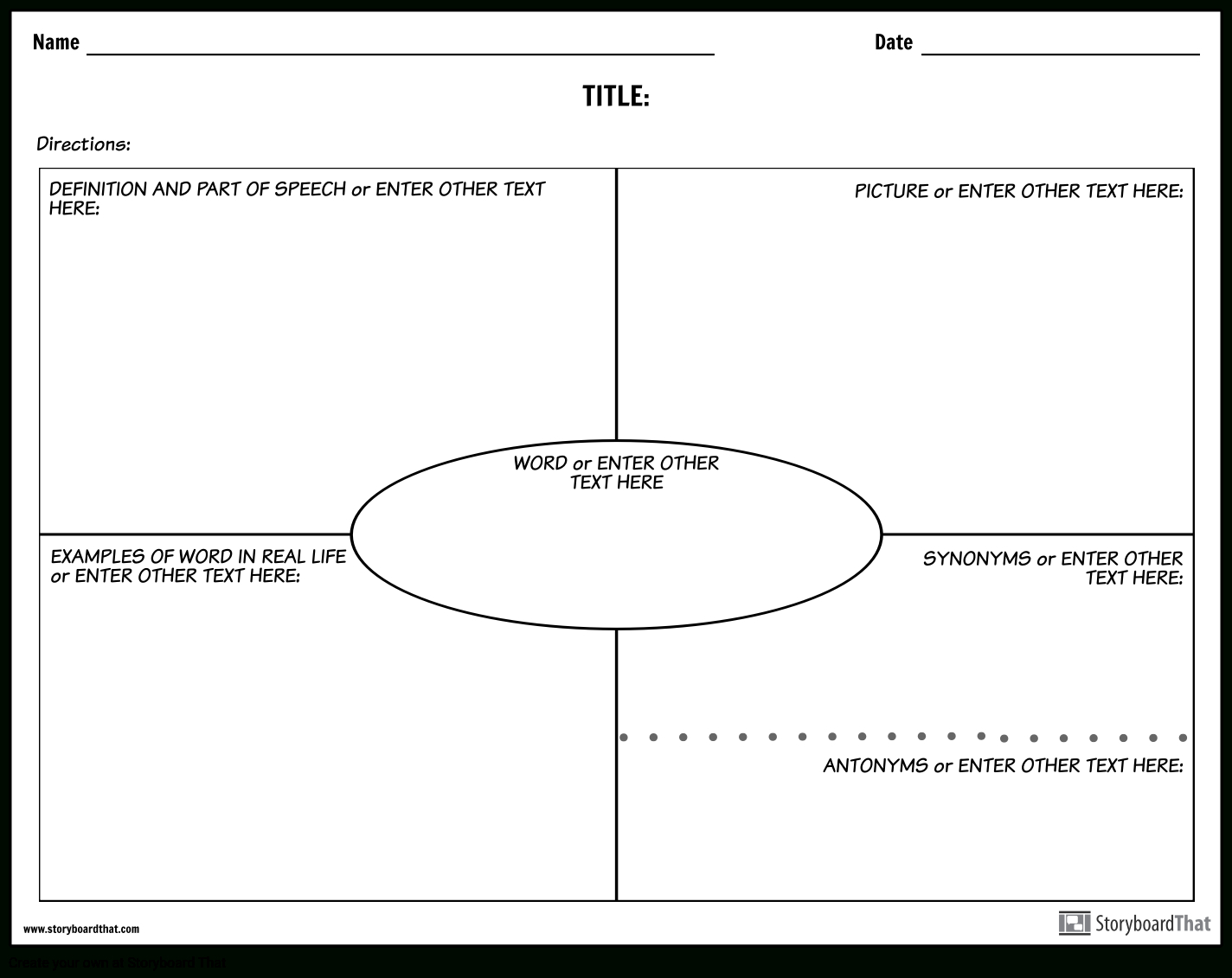 Create Vocabulary Worksheets | Vocabulary Templates Within Vocabulary Words Worksheet Template