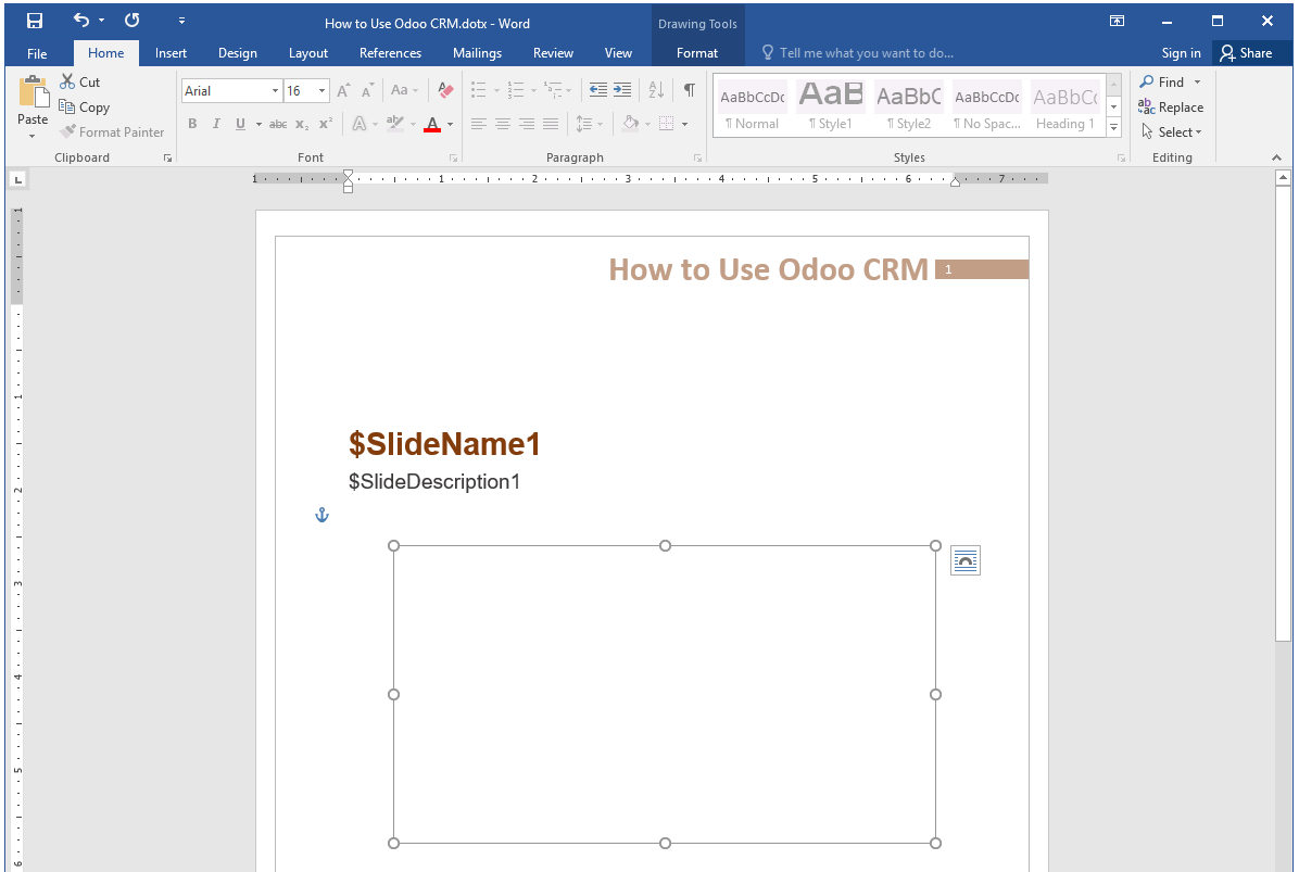 Creating And Using A Custom Word Template In Activepresenter 7 Pertaining To How To Insert Template In Word