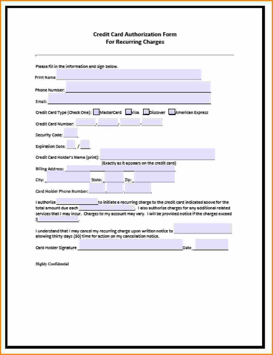 Credit Card Authorization Form – Fotolip Within Credit Card Authorization Form Template Word
