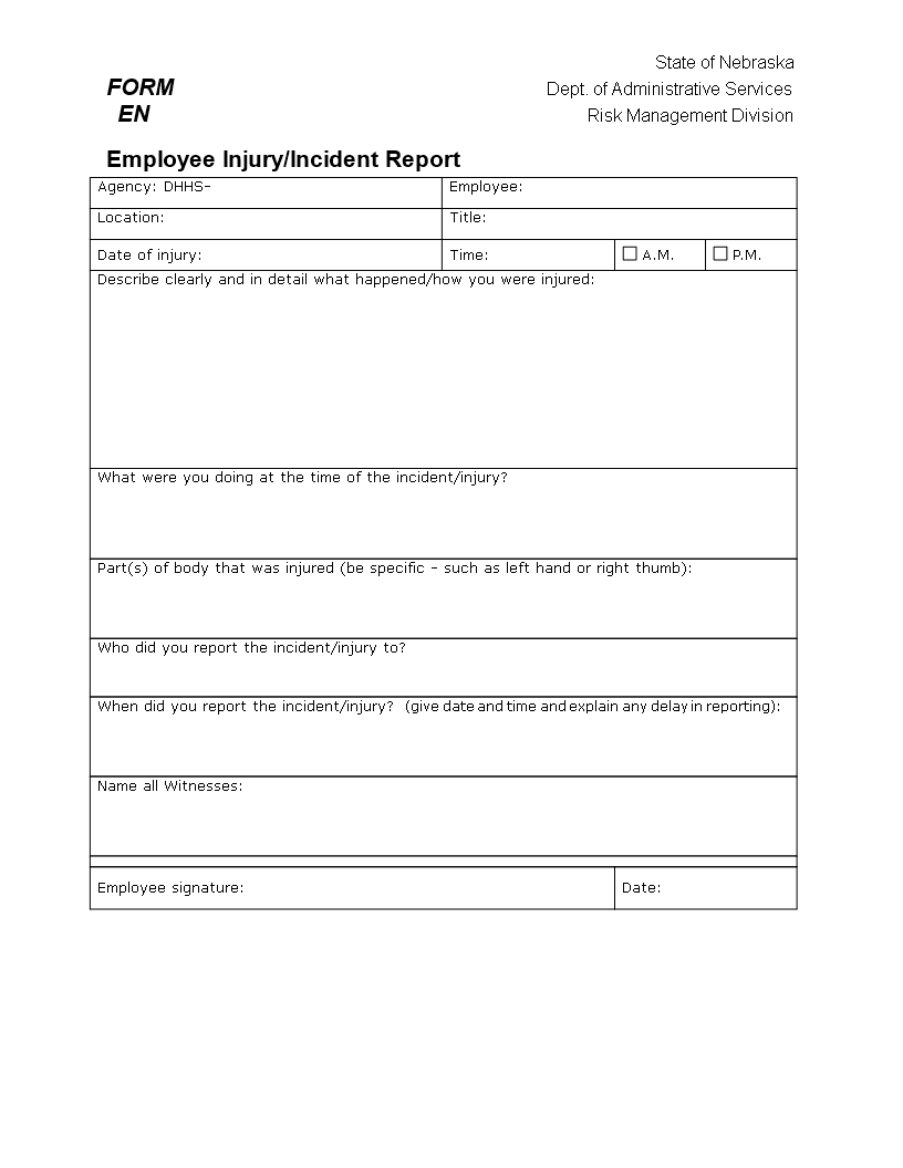 Customer Injury Incident Report | Templates At Inside Customer Incident Report Form Template