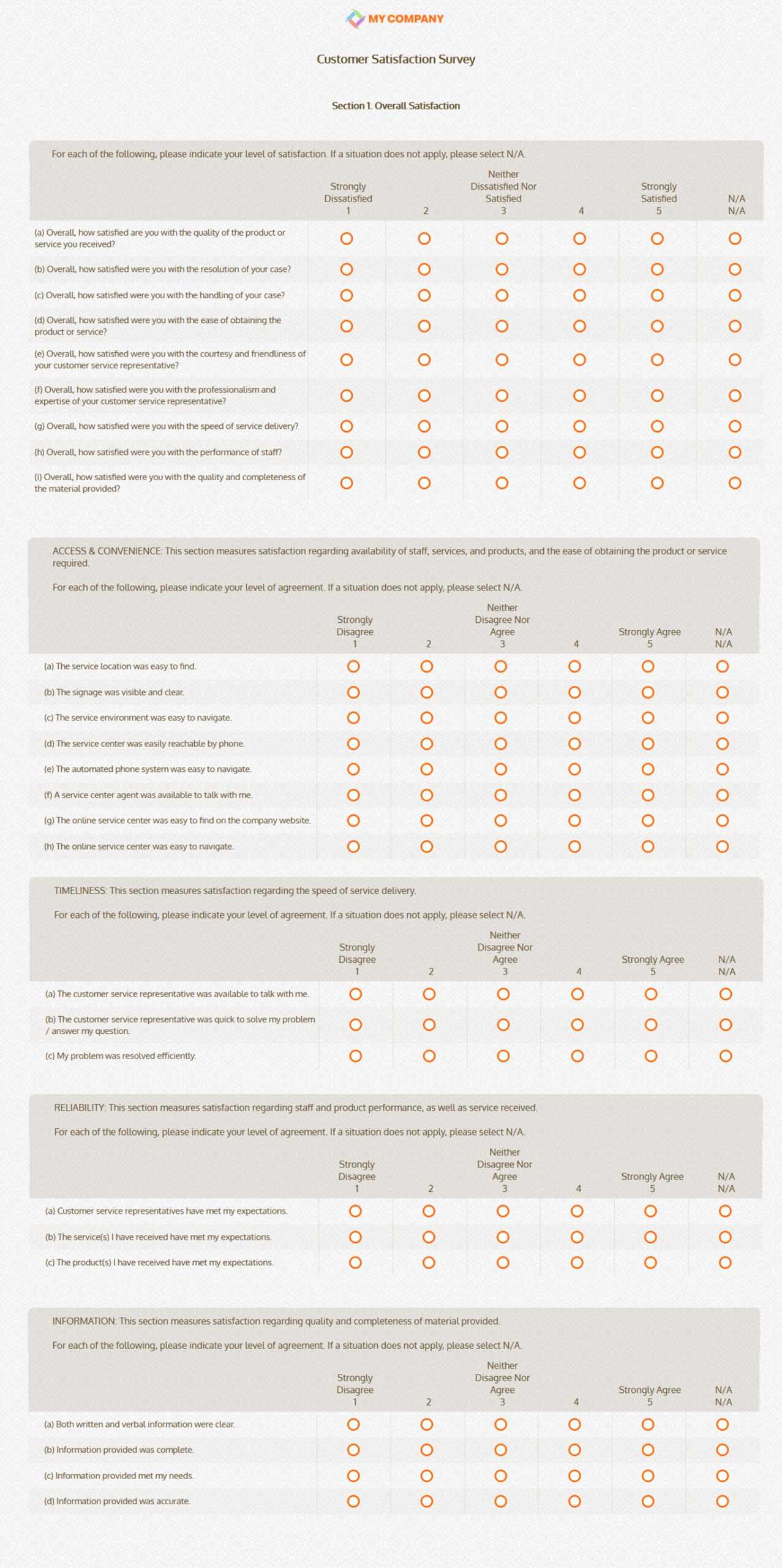 Customer Satisfaction Survey Templates & Questions – Sogosurvey Intended For Customer Satisfaction Report Template