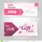 Cute Pink Gift Voucher Template Layout Design Set Intended For Blank Coupon Template Printable