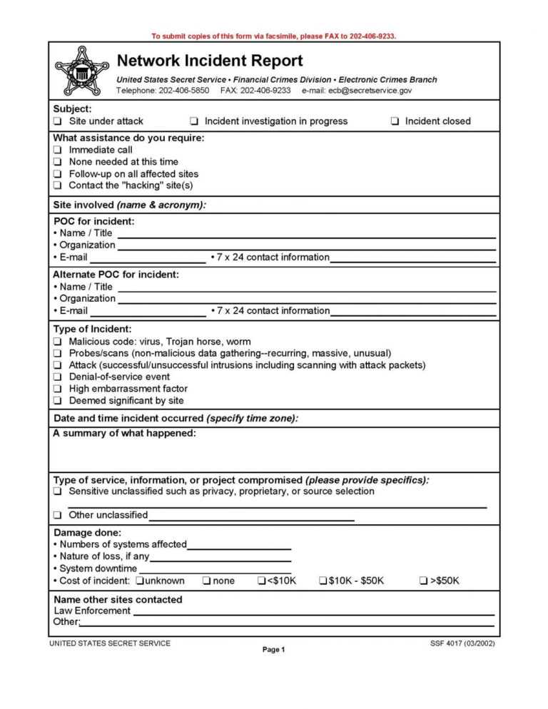 Cyber Security Incident Report Template Information Progress In ...