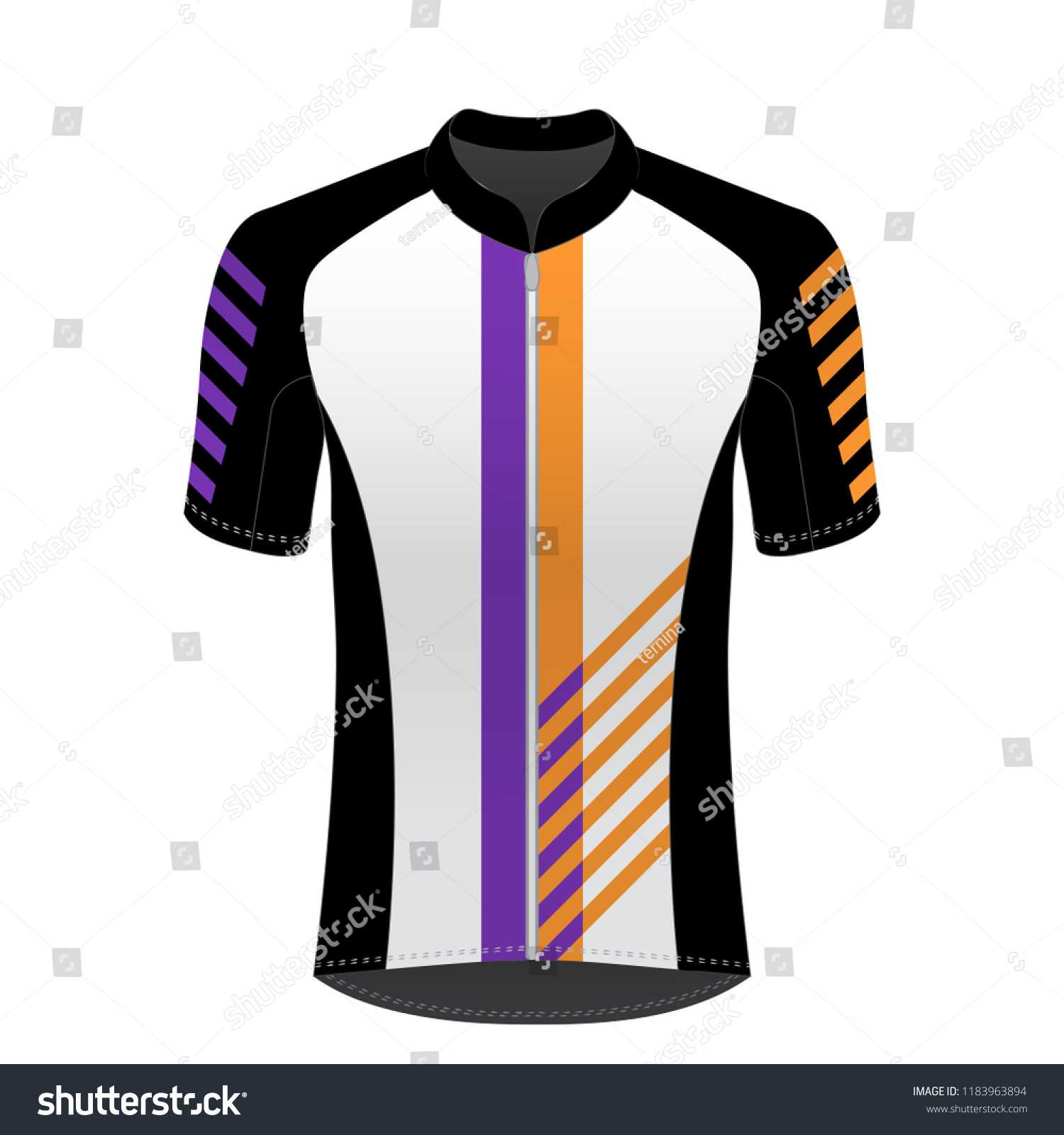 Cycling Jersey Mockup Tshirt Sport Design Stock Vector With Regard To Blank Cycling Jersey Template