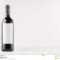 Dark Wine Bottle With Blank White Label On White Wooden For Blank Wine Label Template