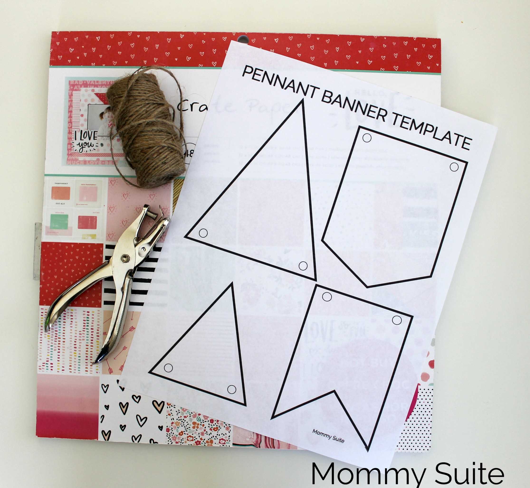 Diy Paper Pennant Banner (W/ Free Template) – Mommy Suite In Homemade Banner Template