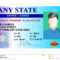 Driver License Identity Card Stock Illustration In Blank Drivers License Template