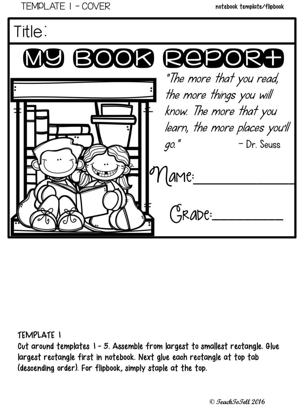 Editable Templates 3 Cover Options My Book Report Name Throughout Book Report Template Grade 1