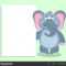 Elephant White Board Template Your Text Cartoon Character in Blank Elephant Template