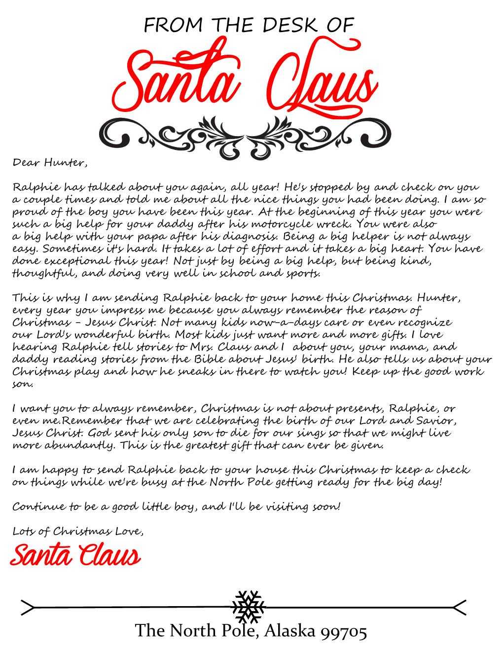 Elf Arrival Letter For Elf On The Shelf – Honeysuckle Footprints In Santa Letter Template Word