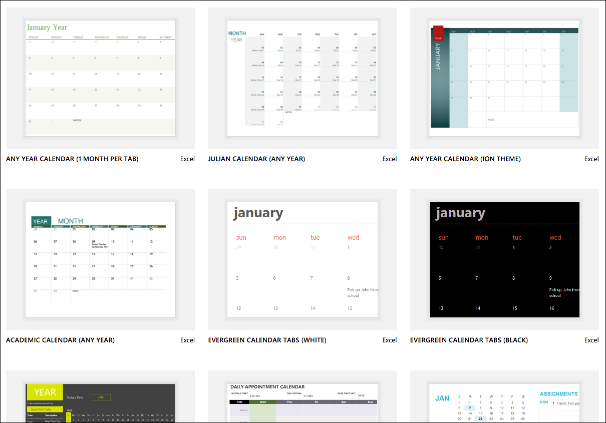 Excel Calendar Templates – Excel Throughout Blank Activity Calendar Template