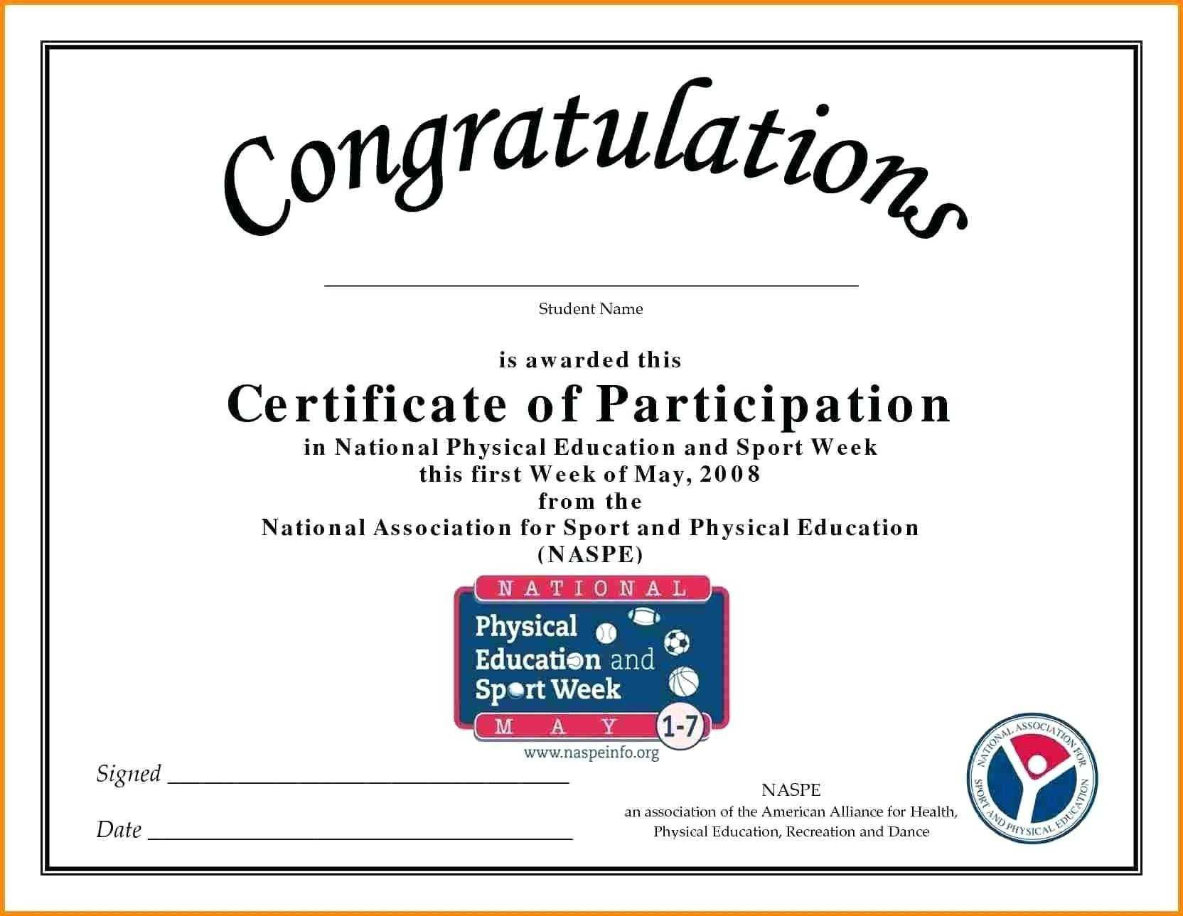 🥰free Printable Certificate Of Participation Templates (Cop)🥰 For Congratulations Certificate Word Template