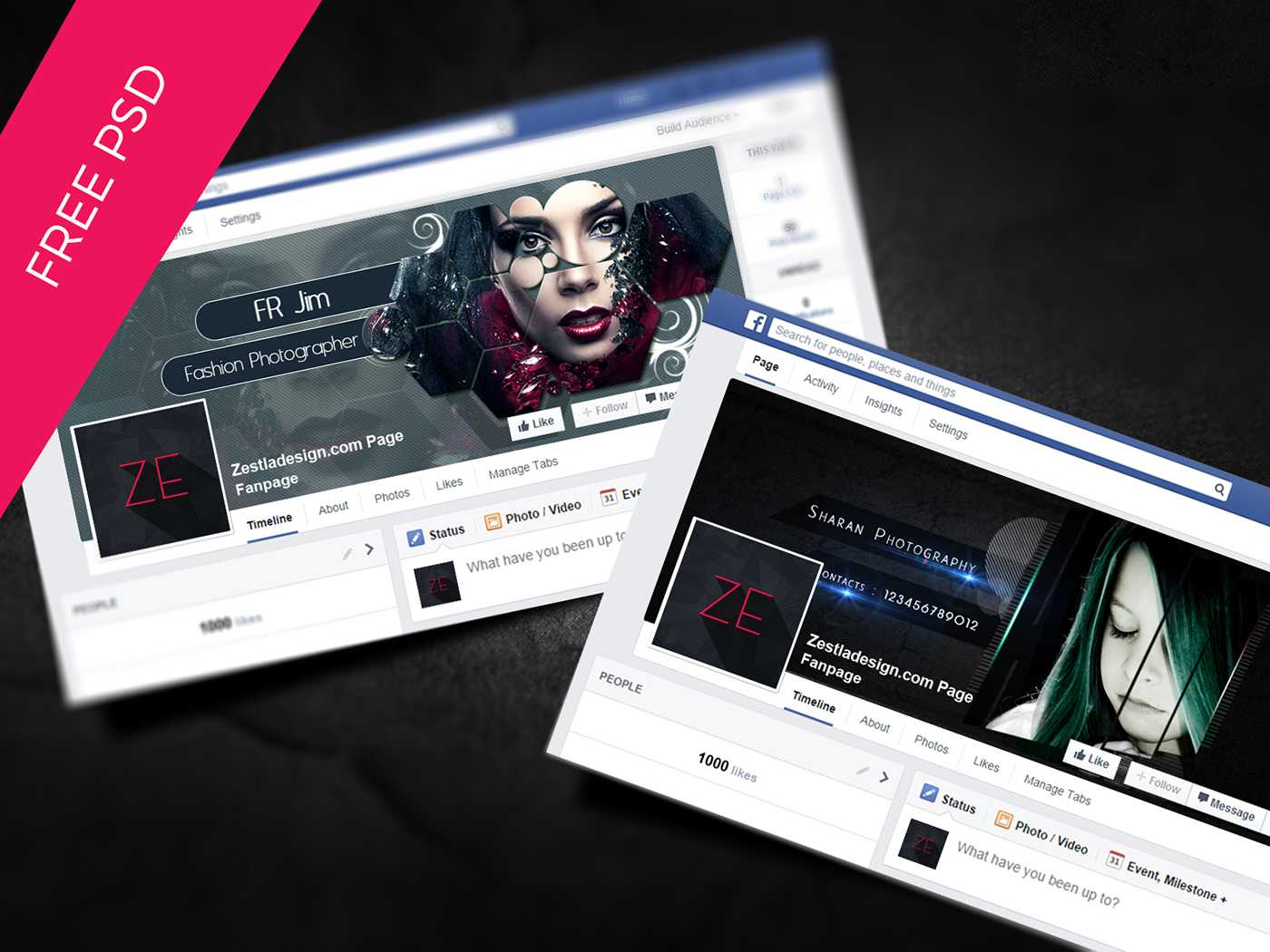 Facebook Cover Free Psd On Behance For Facebook Banner Template Psd