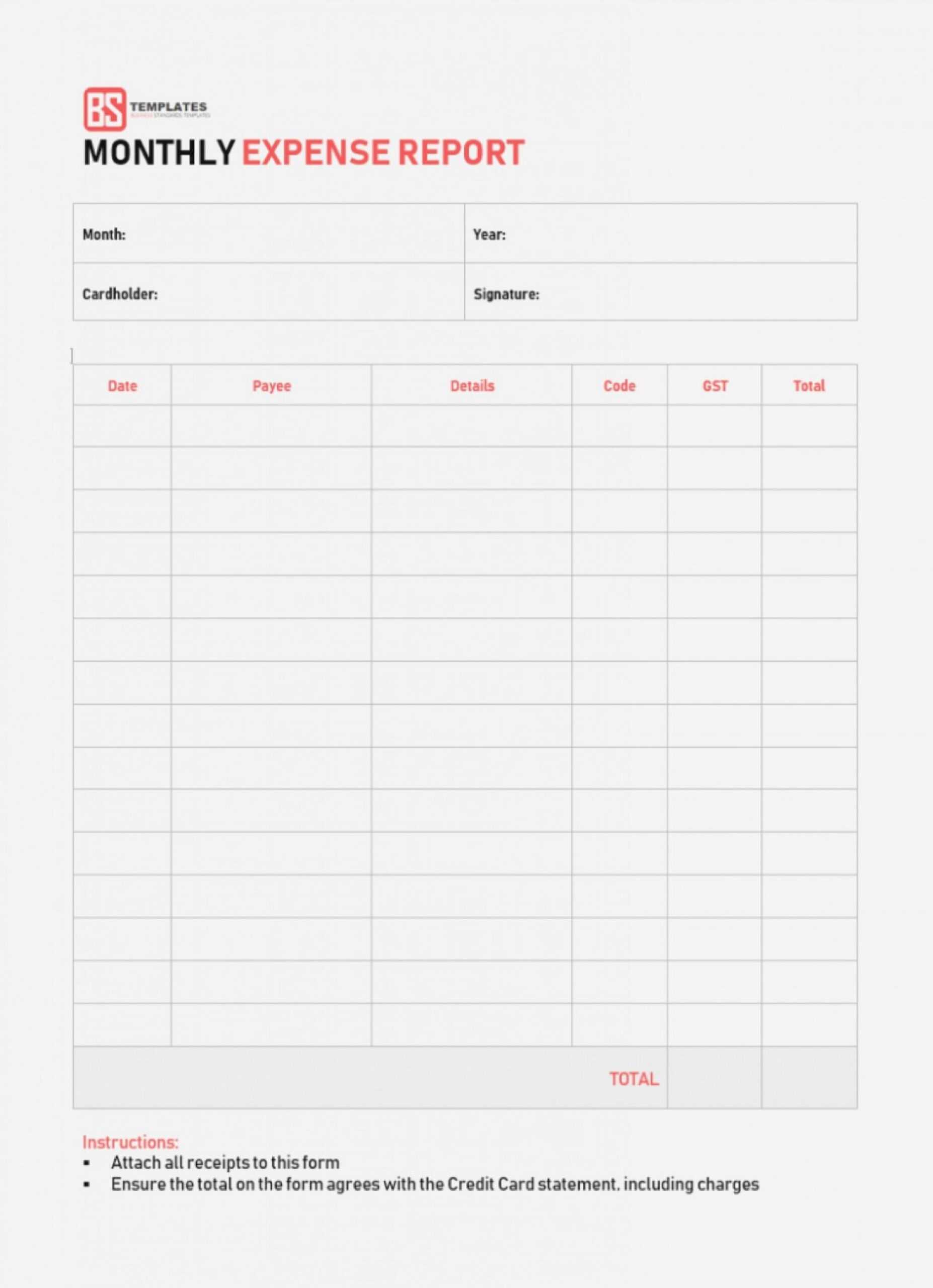 Fascinating Free Expense Report Templates Template Ideas With Monthly Expense Report Template Excel