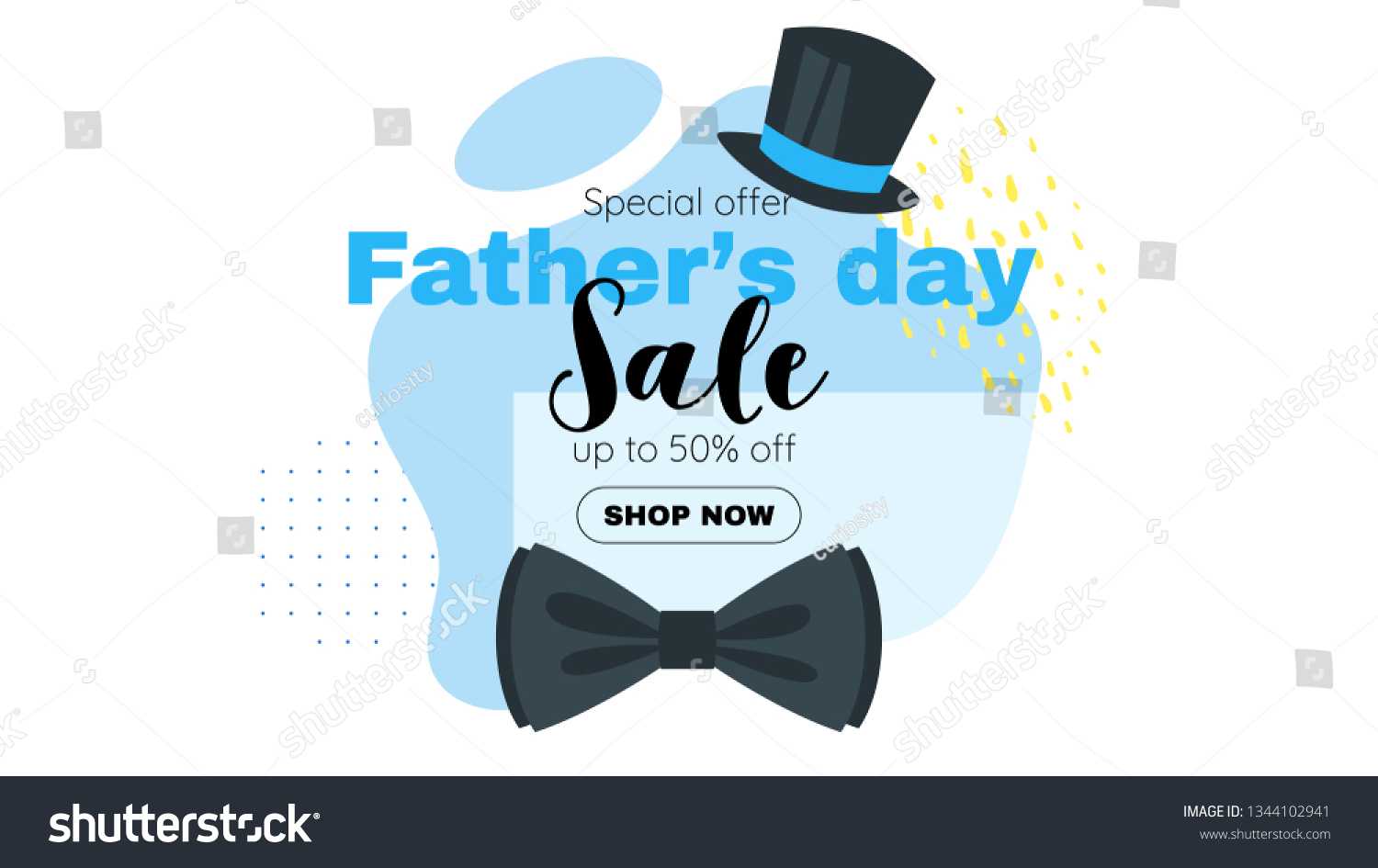 Father Day Sale Banner Template Bow Stock Image | Download Now Within Tie Banner Template