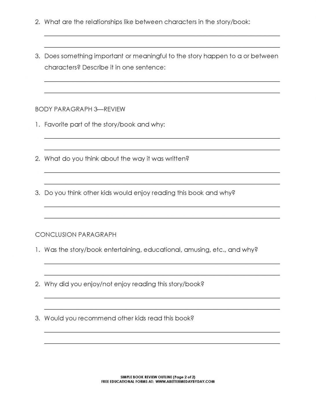 Fiction Book Report Template 6Th Grade For 7Th Graders Pdf Inside College Book Report Template