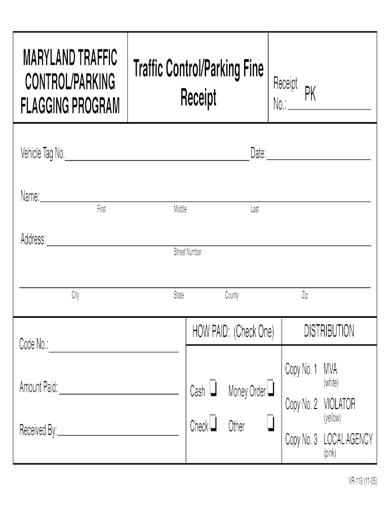 Fine Receipt Format – Fill Online, Printable, Fillable With Blank Parking Ticket Template