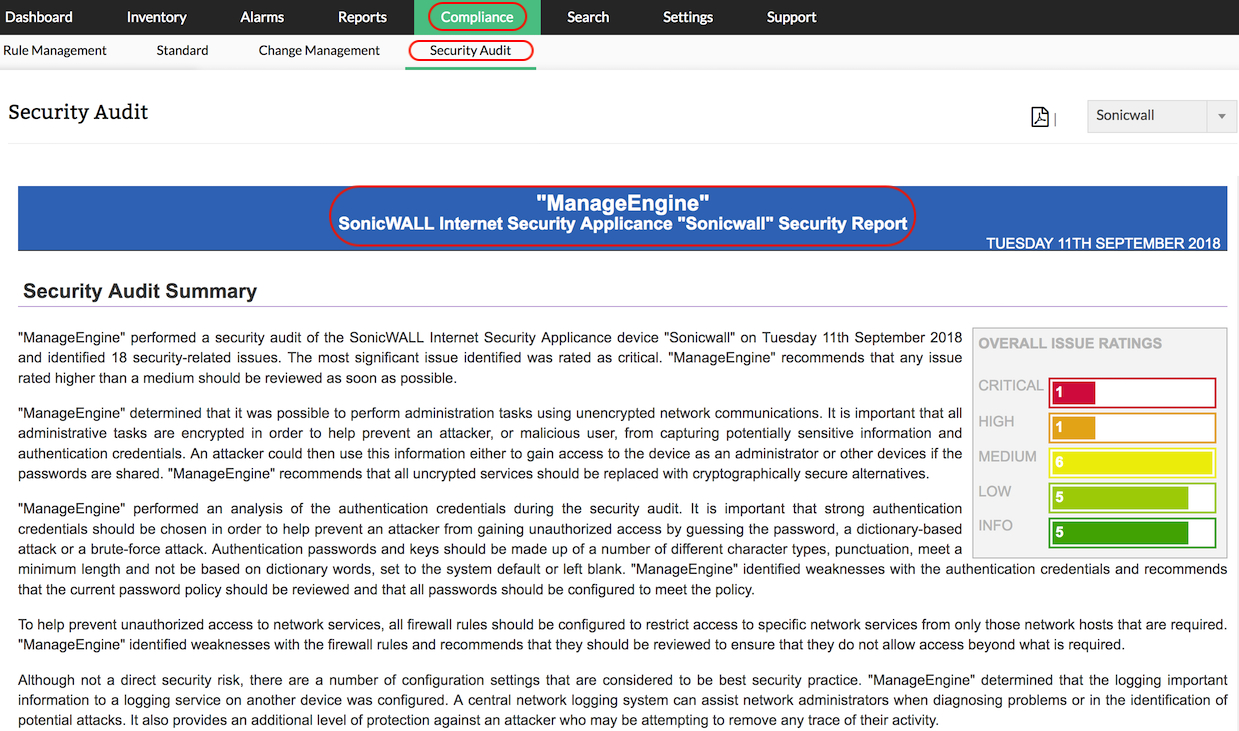 Firewall Security Audit | Firewall Configuration Analysis Tool Inside Data Center Audit Report Template