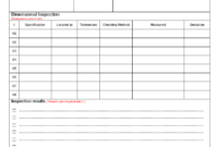 Fixture Inspection Documentation For Engineering - with Engineering Inspection Report Template