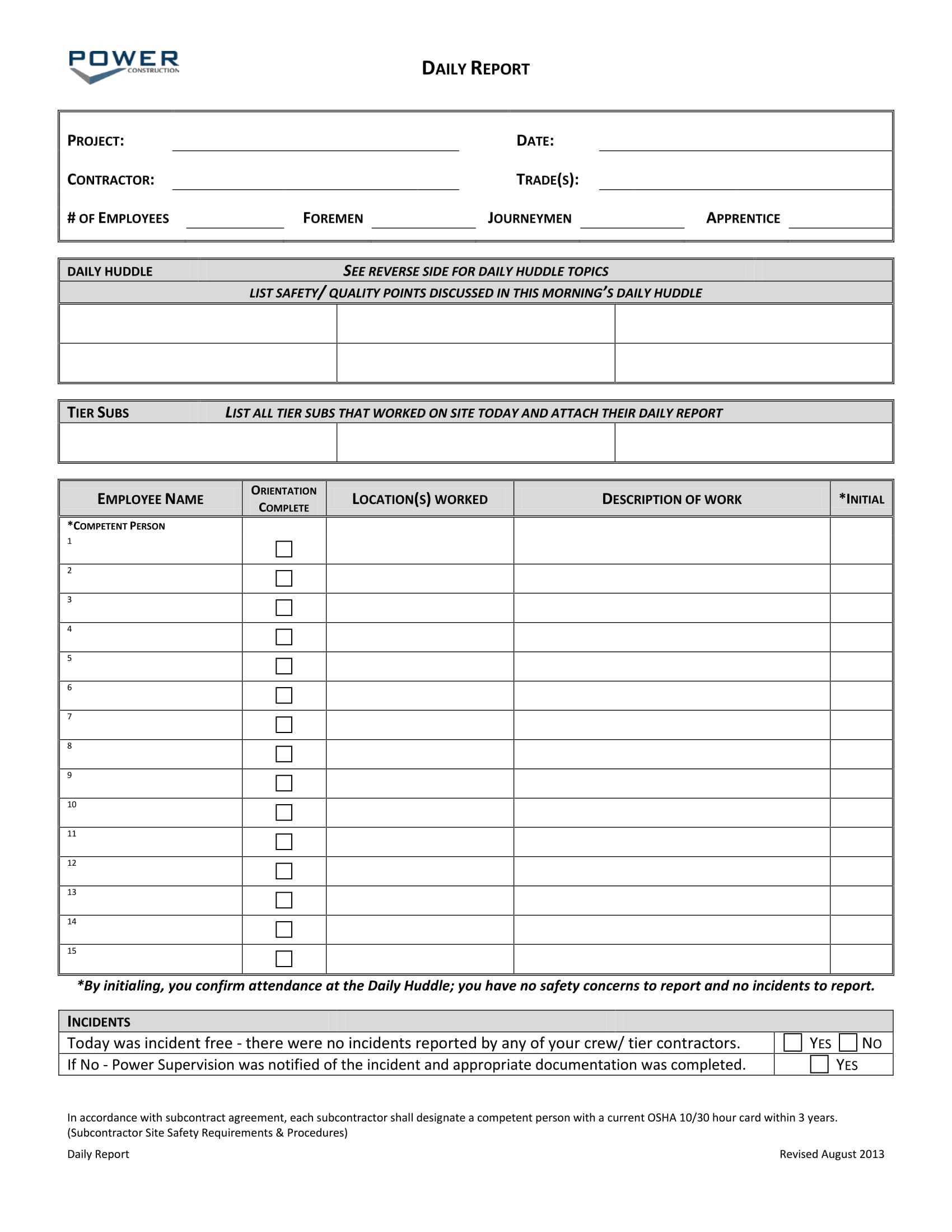 Free 14+ Daily Report Forms In Pdf In Employee Daily Report Template