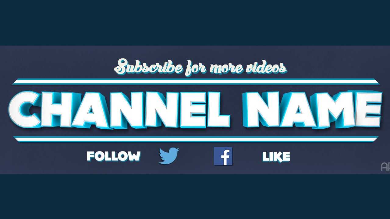 Free 3D Youtube Banner Template – Cinema4D Youtube Banner Within Youtube Banners Template