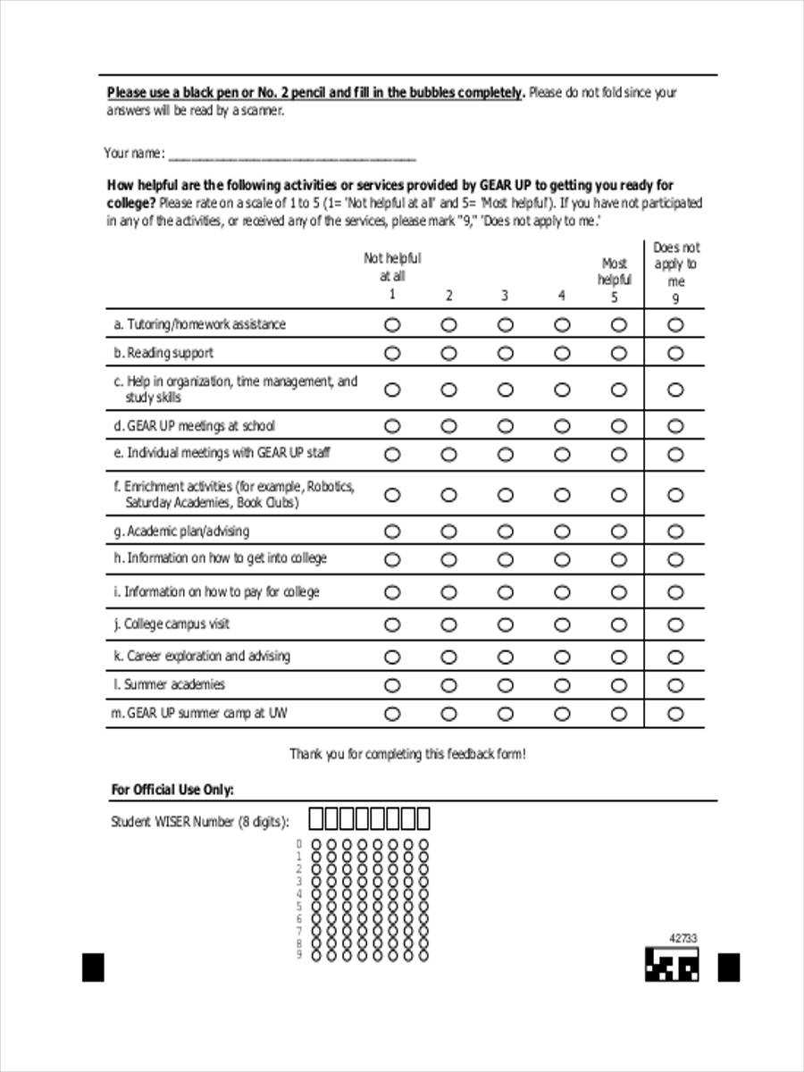 Free 7+ Camp Feedback Forms Samples In Ms Word | Pdf In Student Feedback Form Template Word