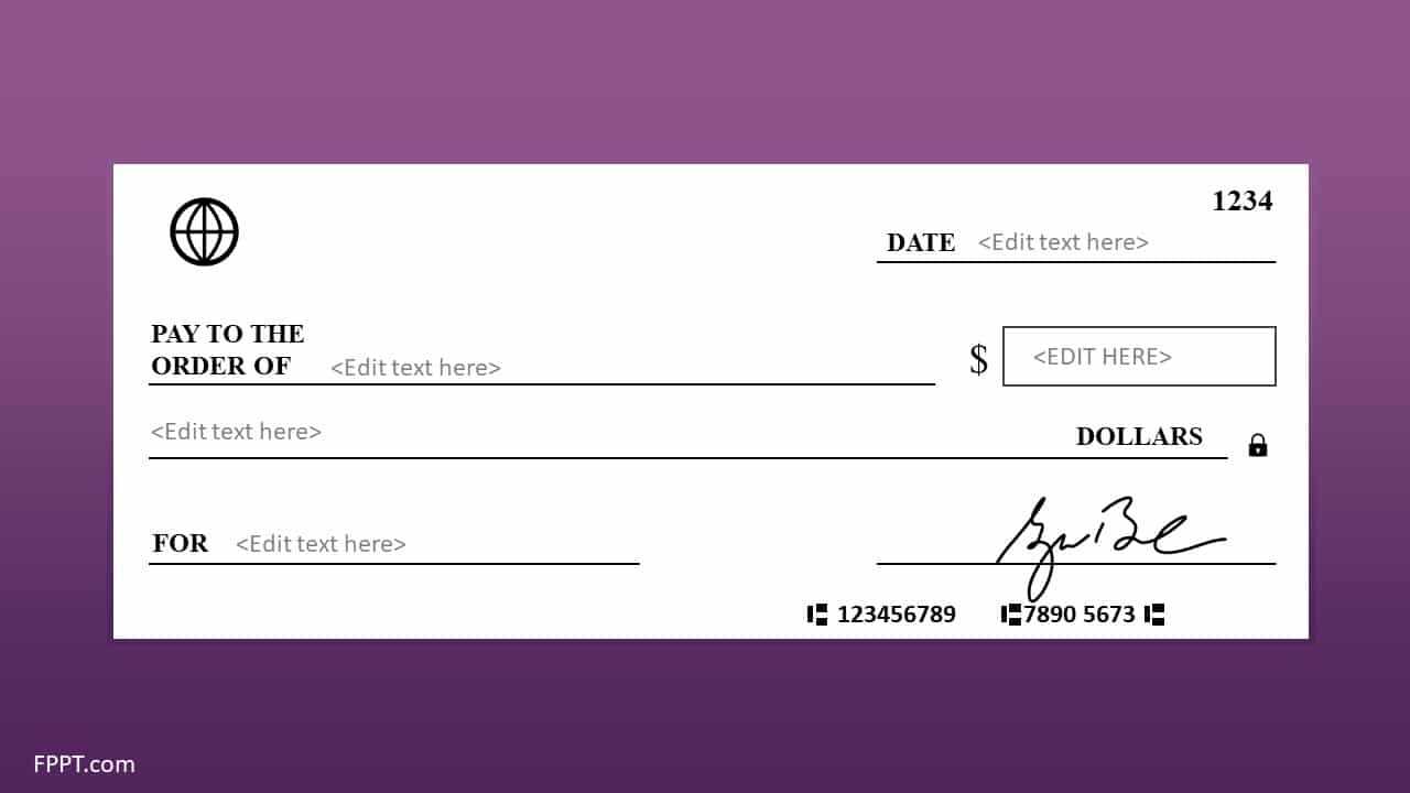 Free Blank Check Template For Powerpoint – Free Powerpoint In Personal Check Template Word 2003