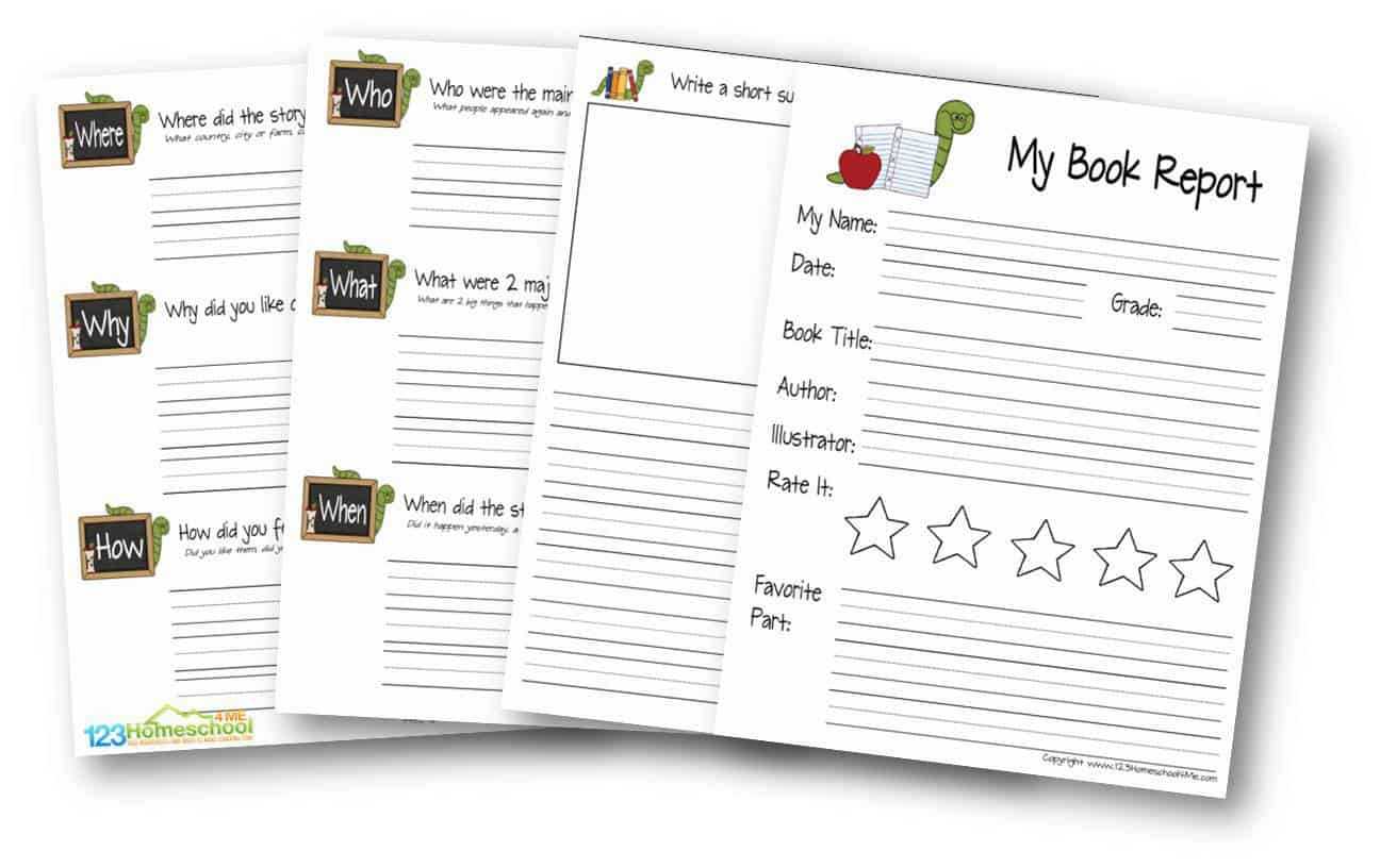 Free Book Report Template | 123 Homeschool 4 Me Pertaining To Quick Book Reports Templates