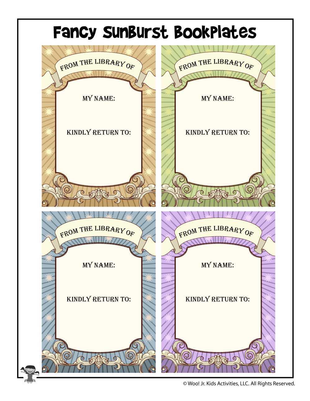 Free Bookplates To Print | Woo! Jr. Kids Activities Intended For Bookplate Templates For Word