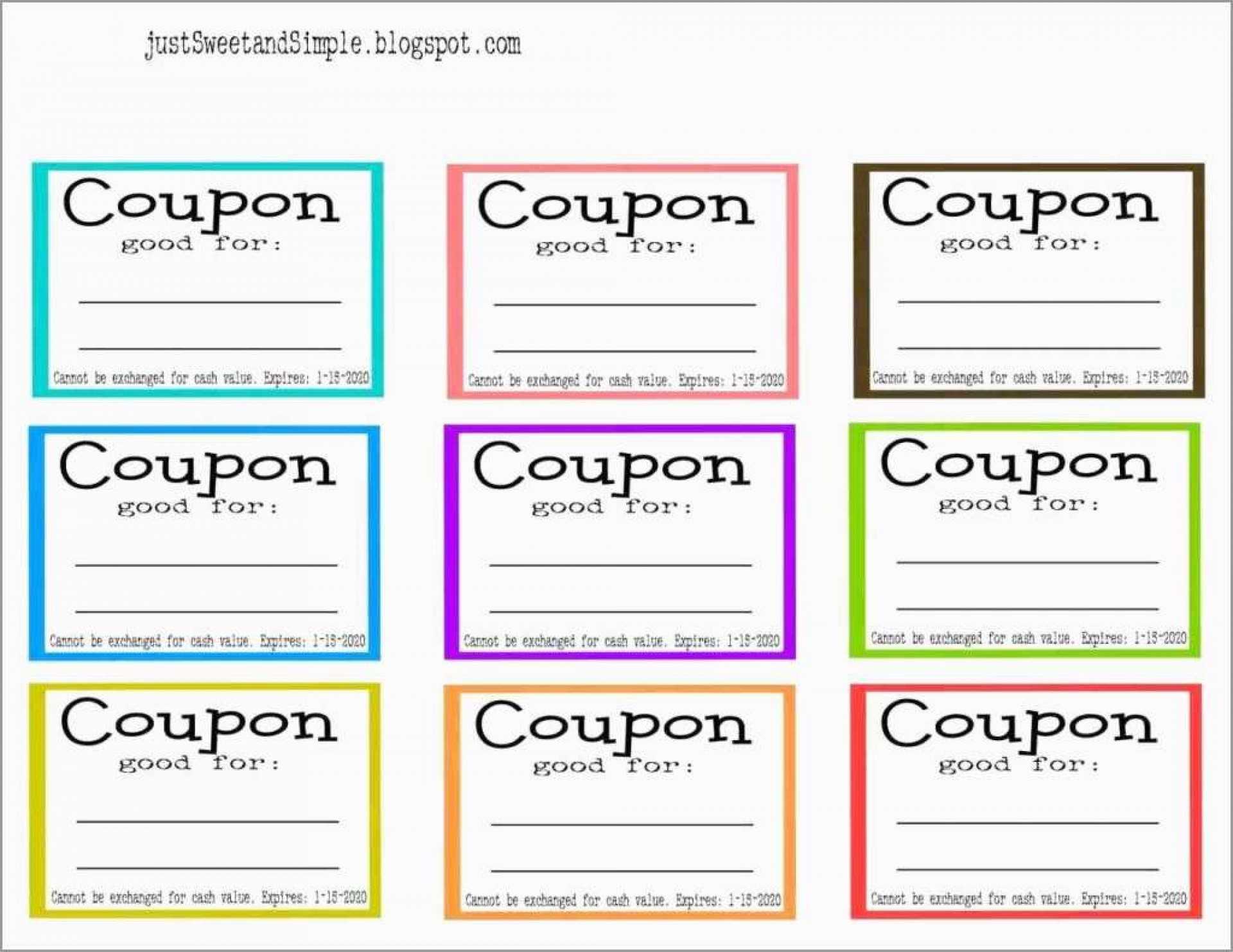 Free Coupon Maker Printable - Horizonconsulting.co For Blank Coupon Template Printable