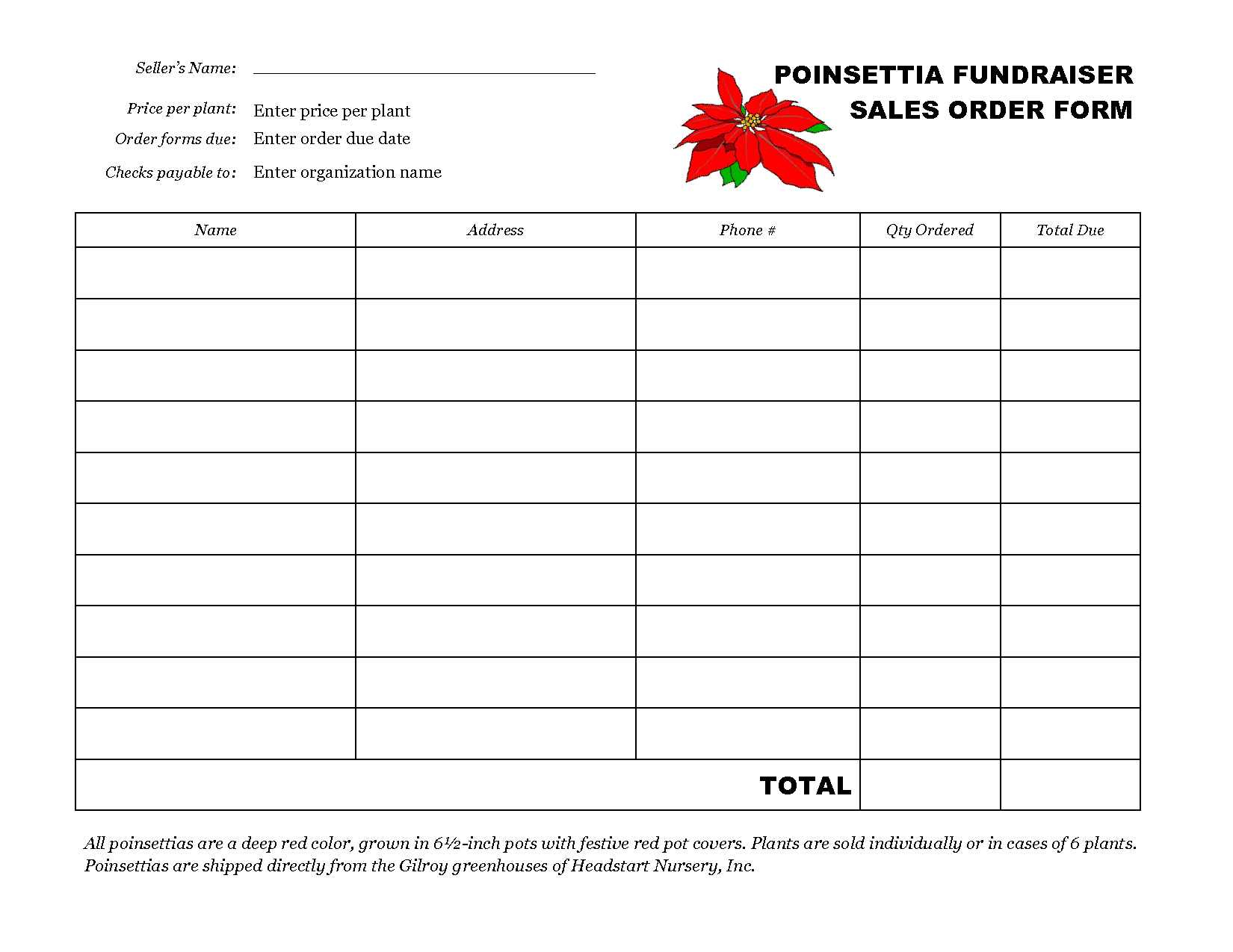Free Fundraiser Order Form Template ] – Fundraising Template Within Blank Sponsorship Form Template